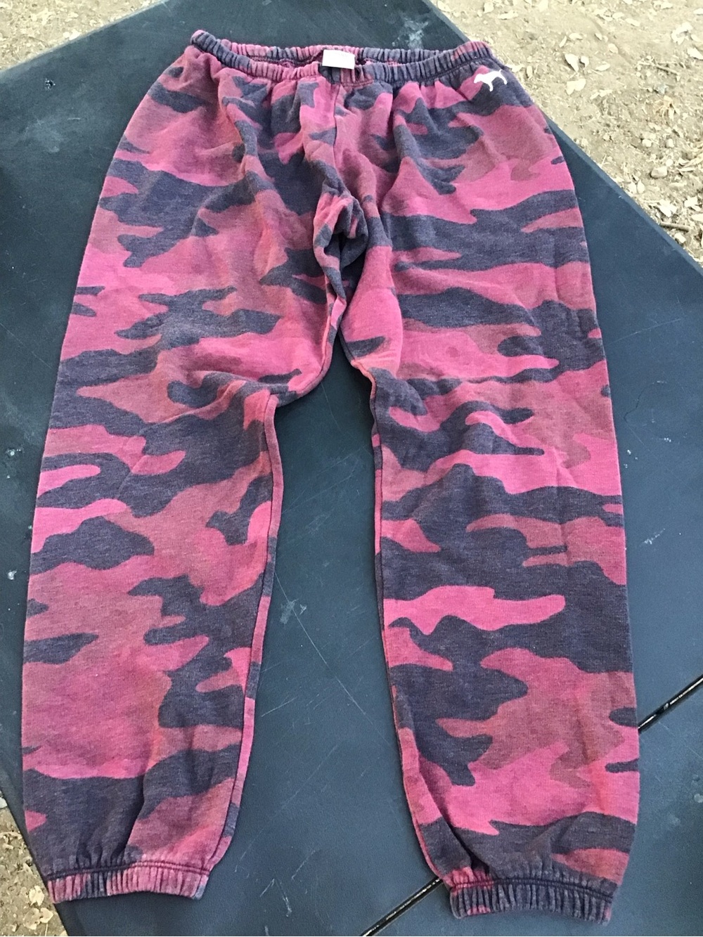 PINK Victoria's Secret Pink and Dark Gray Camo Joggers